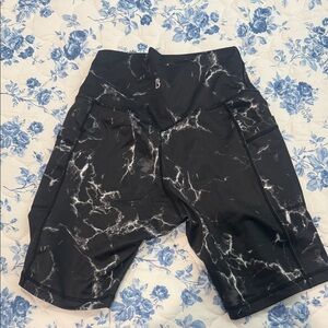 BuffBunny Black and White Bike Shorts